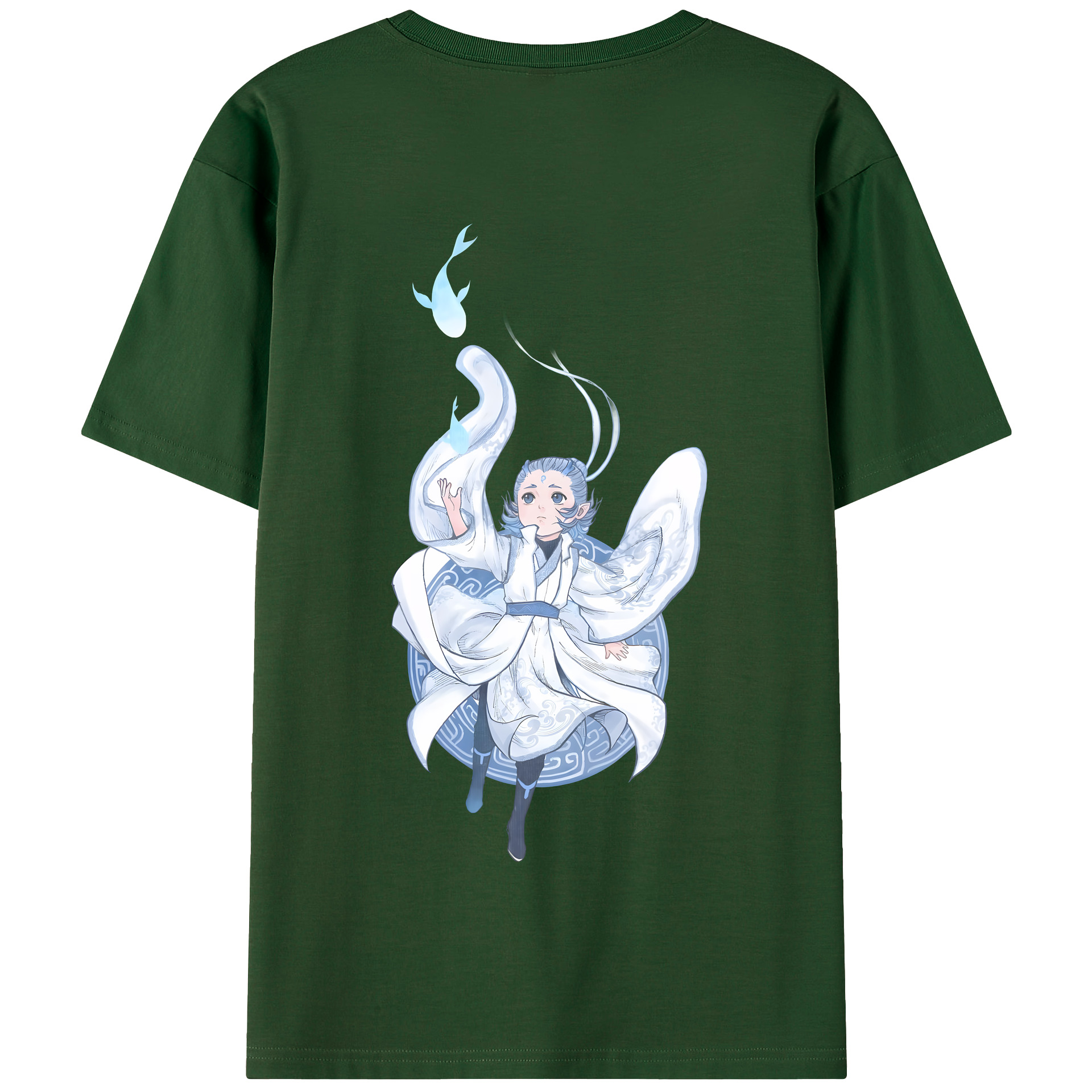 （画像用） Ne Zha 2 ナタ 魔童の大暴れ 綿100％半袖Tシャツ（背面プリント）